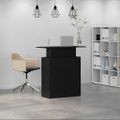 vidaXL Recepčný pult, čierny 100x40x104 cm, z technického dreva