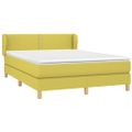 vidaXL Boxspring posteľ s matracom zelená 140x200 cm látka