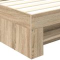 vidaXL Rám postele Sonoma dub 100 x 200 m Kompozitné drevo