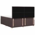 vidaXL Posteľ boxspring s matracom Tmavohnedá 140 x 190 cm Látka