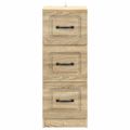 vidaXL Zásuvkový kabinet Dub sonoma 33 x 34,5 x 87 cm Kompozitné drevo