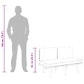 vidaXL Záhradná lavička s podložkami 115 cm, akáciový masív