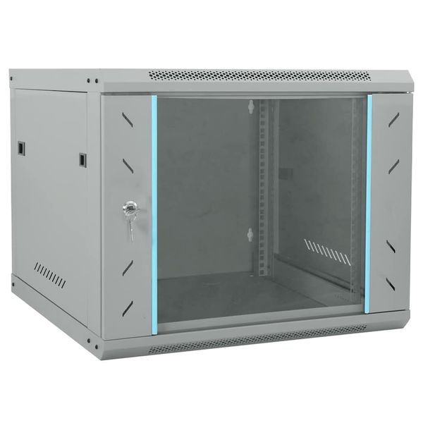 vidaXL Sieťový kabinet s úložiskom Sivá 60 x 60 x 50 cm Oceľ