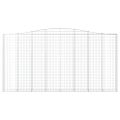 vidaXL Oblúkový gabionový kôš 7 ks 400x30x200/220cm pozinkované železo