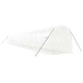 vidaXL Fóliovník s oceľovým rámom biely 32 m² 16x2x2 m