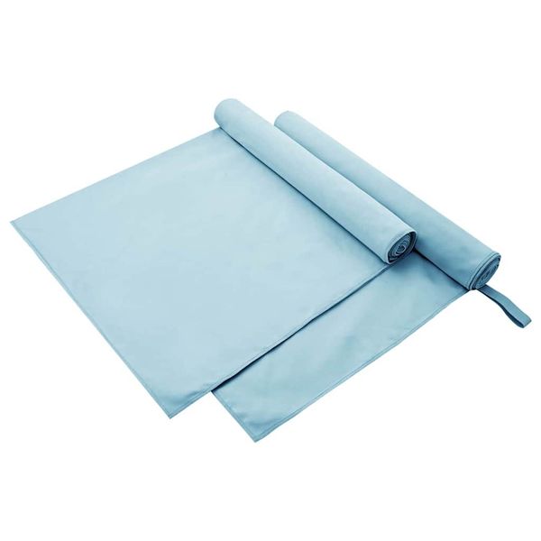 vidaXL Športové uteráky 2 pcs Modrá 180 x 90 cm Polyester a polyamid