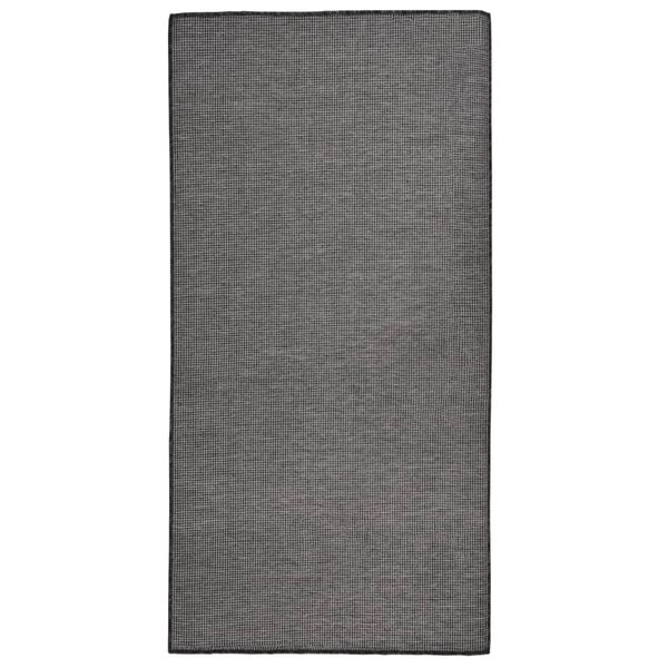 vidaXL Vonkajší koberec s plochým tkaním 100x200 cm sivý