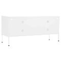 vidaXL TV skrinka biela 105x35x50 cm oceľ