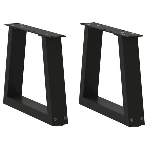 vidaXL Nohy konferenčného stolíka v tvare V, 2 ks, čierne, 30 x (30-31,3) cm, oceľové