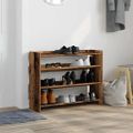 vidaXL Regál na topánky staré drevo 80x25x62 cm spracované drevo