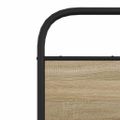 vidaXL Kovový posteľný rám bez matraca dymový dub 200x200 cm