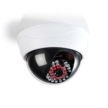 Nedis DUMCD20WT - Atrapa Bezpečnostná Kamera | Kamera s kopulovým krytom | IP44 | Biela farba
