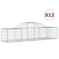 vidaXL Oblúkový gabionový kôš 13 ks 200x50x40/60 cm pozinkované železo