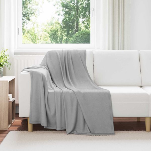 vidaXL Prikrývky na hodenie 6 pcs Sivá 170 x 130 cm Flís