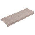 vidaXL Schodové rohože 15 ks 65x21x4 cm taupe s obdĺžnikovým okrajom