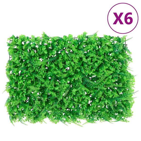 vidaXL Umelý plot z listov papradia 6 ks zelený 40x60 cm