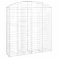 vidaXL Oblúkový gabionový kôš 200x50x200/220 cm pozinkované železo