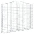 vidaXL Oblúkový gabionový kôš 200x30x160/180 cm pozinkované železo