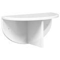 vidaXL Stenná polica 2 ks Vysoký lesk bielej 38 x 19 x 19 cm