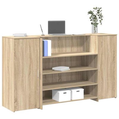 vidaXL Recepčný stôl dub sonoma 180x50x103,5 cm kompozitné drevo