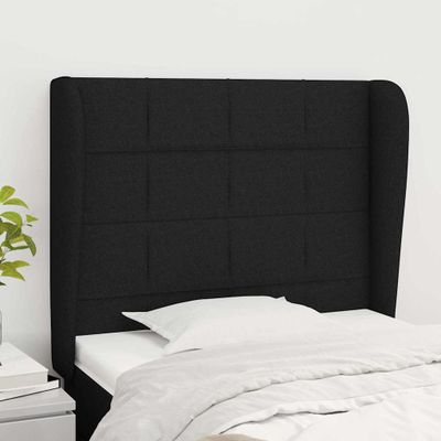 vidaXL Čelo postele so záhybmi čierne 103x23x118/128 cm látka