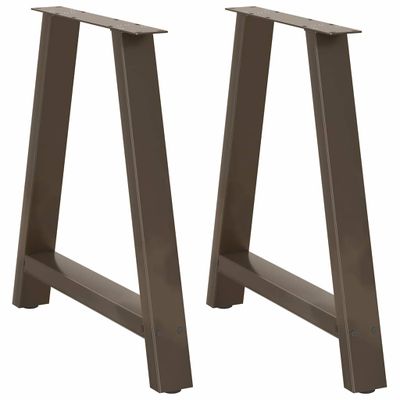 vidaXL Nohy k jedálenskému stolu v tvare A, 2 ks, 80 x (72-73) cm, oceľ