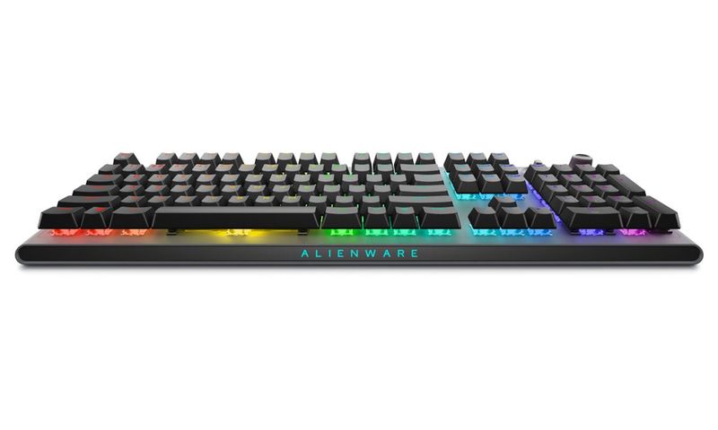 Dell Alienware AW920K/Bezdrátová USB + Bluetooth/Čierna Klávesnica, herná, bezdrátová, mechanická, Cherry MX Red, RGB podsvietenie, US medzinárodná, Bluetooth, USB, čierna