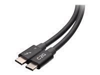 USB C to USB C - 40 Gbps - M/M - Kábel Thunderbolt - USB-C (M) do USB-C (M) - USB 3.2 / DisplayPort 2.1 / Thunderbolt 4 - 30 V - 50 cm - USB napájanie (100W), podpora 8K60Hz, podpora 4K60Hz (4096 x 2160), podpora Ethernet - čierna