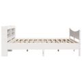 vidaXL Posteľný rám s čelom biely 200x200 cm masívna borovica