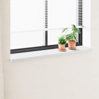 vidaXL Parapetné dosky Biela 120 x 30 x 4,5 cm PVC