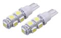 Žiarovka 9 SUPER LED 12 V T10 biela 2 ks