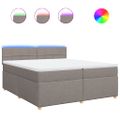 vidaXL Boxspring posteľ s matracom sivohnedý 200x200 cm látka