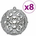 vidaXL Vianočné ozdoby 100 ks sivé 3 / 4 / 6 cm