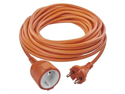 Prodlužovací kabel spojka EMOS P01320R 20 m / 1 zásuvka / oranžový / PVC / 230 V / 1,5 mm2