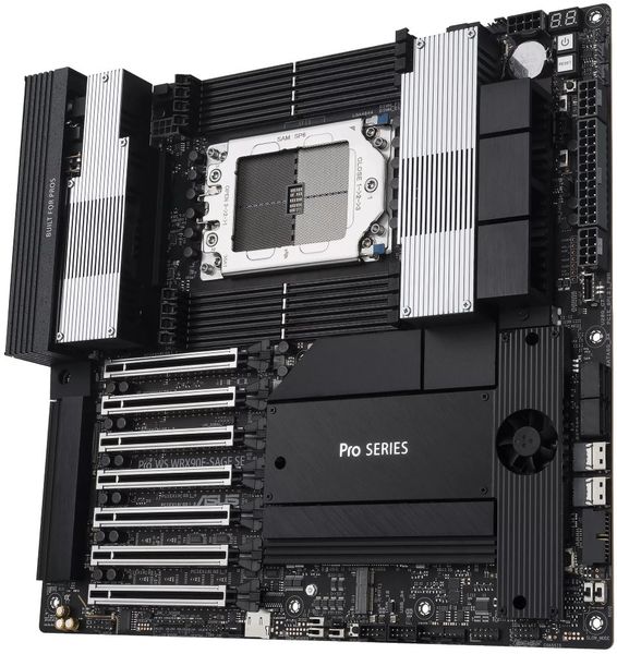 ASUS PRO WS WRX90E-SAGE SE Základná doska, AMD WRX90, TR5, 8× DDR5 DIMM (max. 2048 GB), 4× M.2, 2× USB-C, 2× miniDP, VGA, 10GbE LAN, EEB