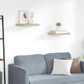 vidaXL Plávajúce nástenné police 2 ks, dubové 40x23,5x3,8 cm, MDF