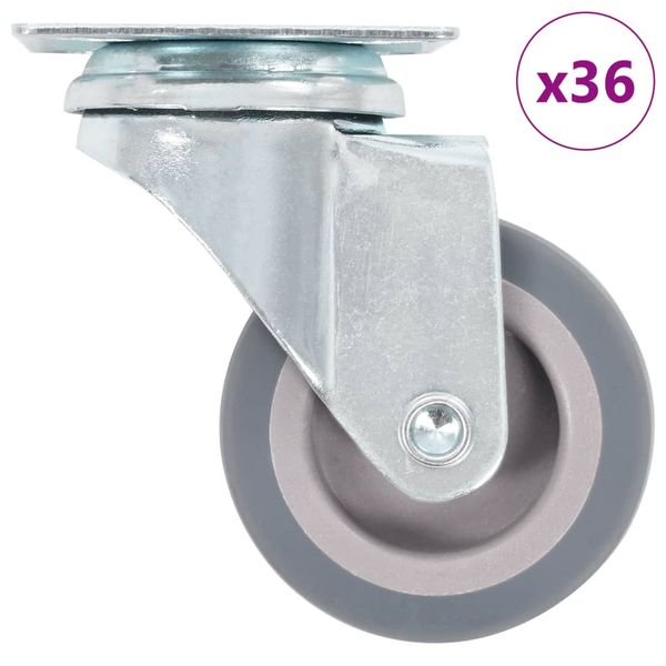 vidaXL Otočné kolieska 36 ks, 50 mm