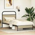 vidaXL Posteľný rám bez matraca 75x190 cm dub sonoma kompozitné drevo