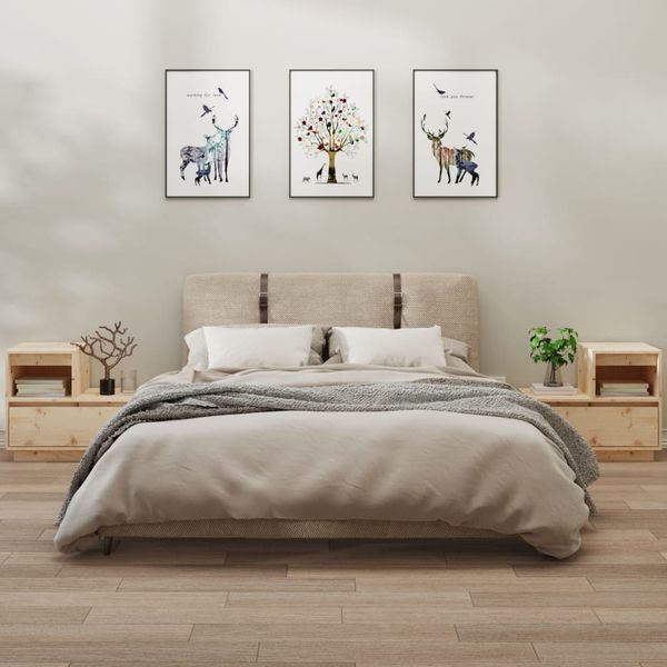 vidaXL Nočné stolíky 2 ks 60x34x51 cm masívne borovicové drevo
