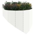 vidaXL Obrubník trávnika 100 x 45 cm Oceľ Biela