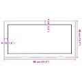 vidaXL Stolová doska 80x40x(2-6) cm neošetrený dubový masív
