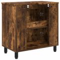 vidaXL Kozmetický stolík do kúpeľne Dymový dub 60 x 35 x 60 cm