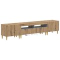 vidaXL 5-dielny LED TV kabinet Dub artisan Kompozitné drevo