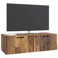 vidaXL Nástenná TV skrinka Nástenný Staré drevo 98 x 41 x 30 cm