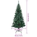 vidaXL Umelý predsvietený vianočný stromček Zelená 120 cm PVC a kov
