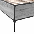 vidaXL Posteľný rám sivý sonoma 100x200 cm kompozitné drevo a kov