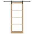vidaXL Posuvné dvere ORKDAL Prírodná a čierna 93 x 232 cm