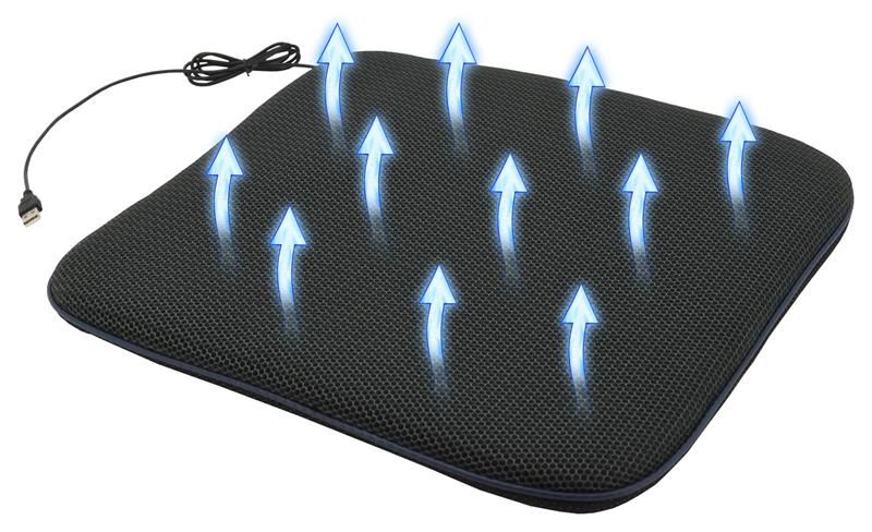 Podsedák s ventiláciou USB 5V 44x42cm