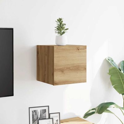 vidaXL Nástenná TV skrinka dub artisan 30,5x30x30 cm