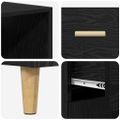 vidaXL Highboard Čierny dub 69,5 x 32,5 x 180 cm Kompozitné drevo
